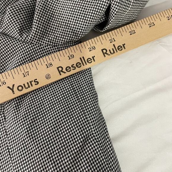 Talbots Houndstooth Black White Blazer Jacket Italian Fabric Size 12W Women's - Picture 5 of 6